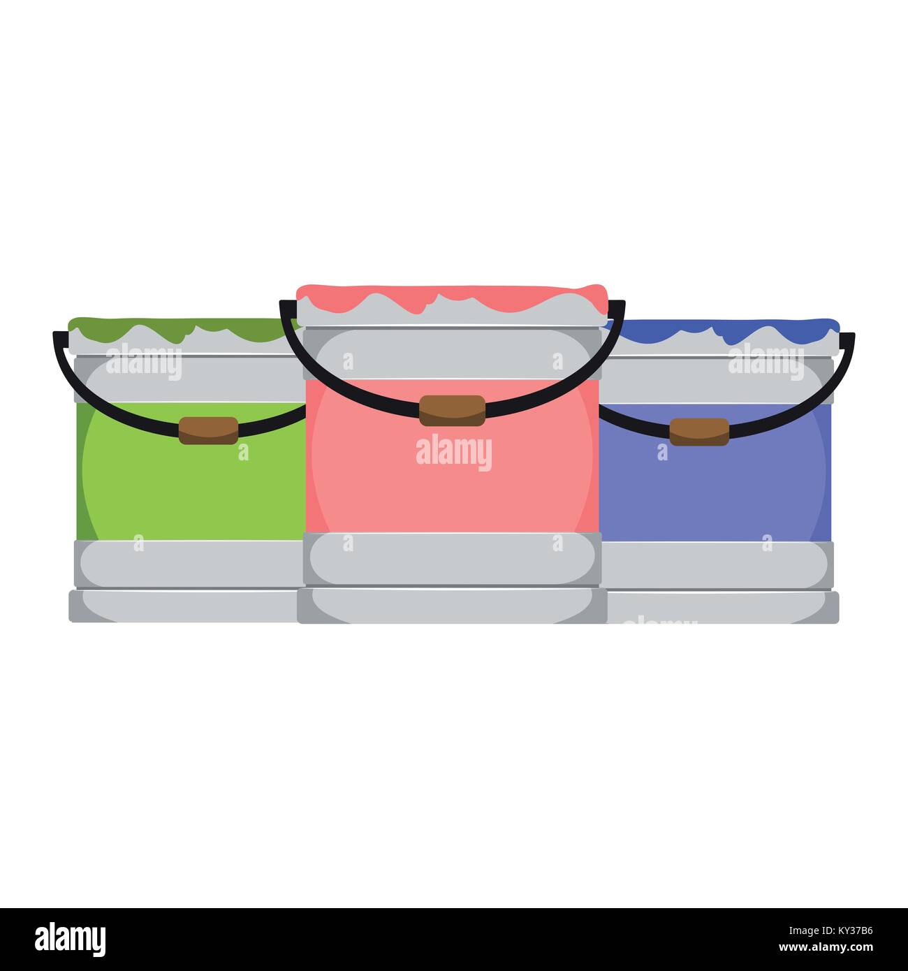 Simple Paint Bucket Object Drawing Vector Illustration Graphic