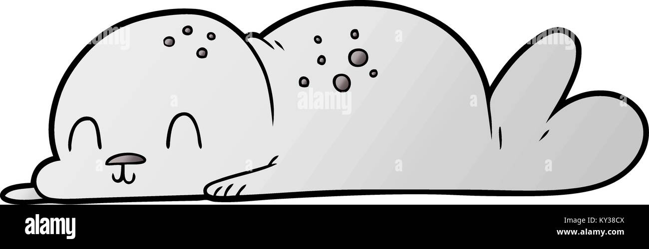cute cartoon seal pup Stock Vector Image & Art - Alamy