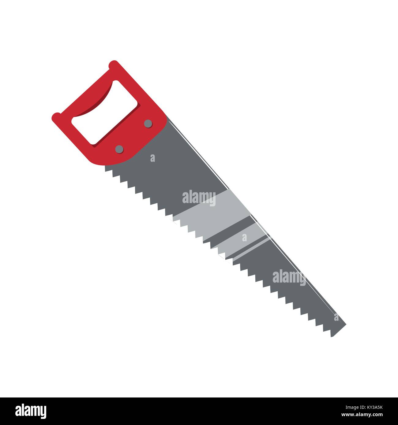 Simple Wood Handsaw Drawing Vector Illustration Graphic Design Stock