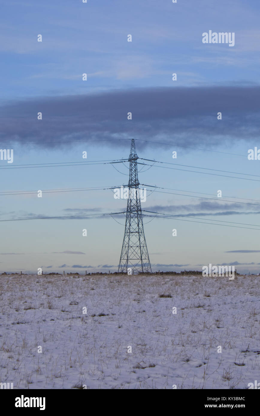 pylon in the snow Stock Photo - Alamy
