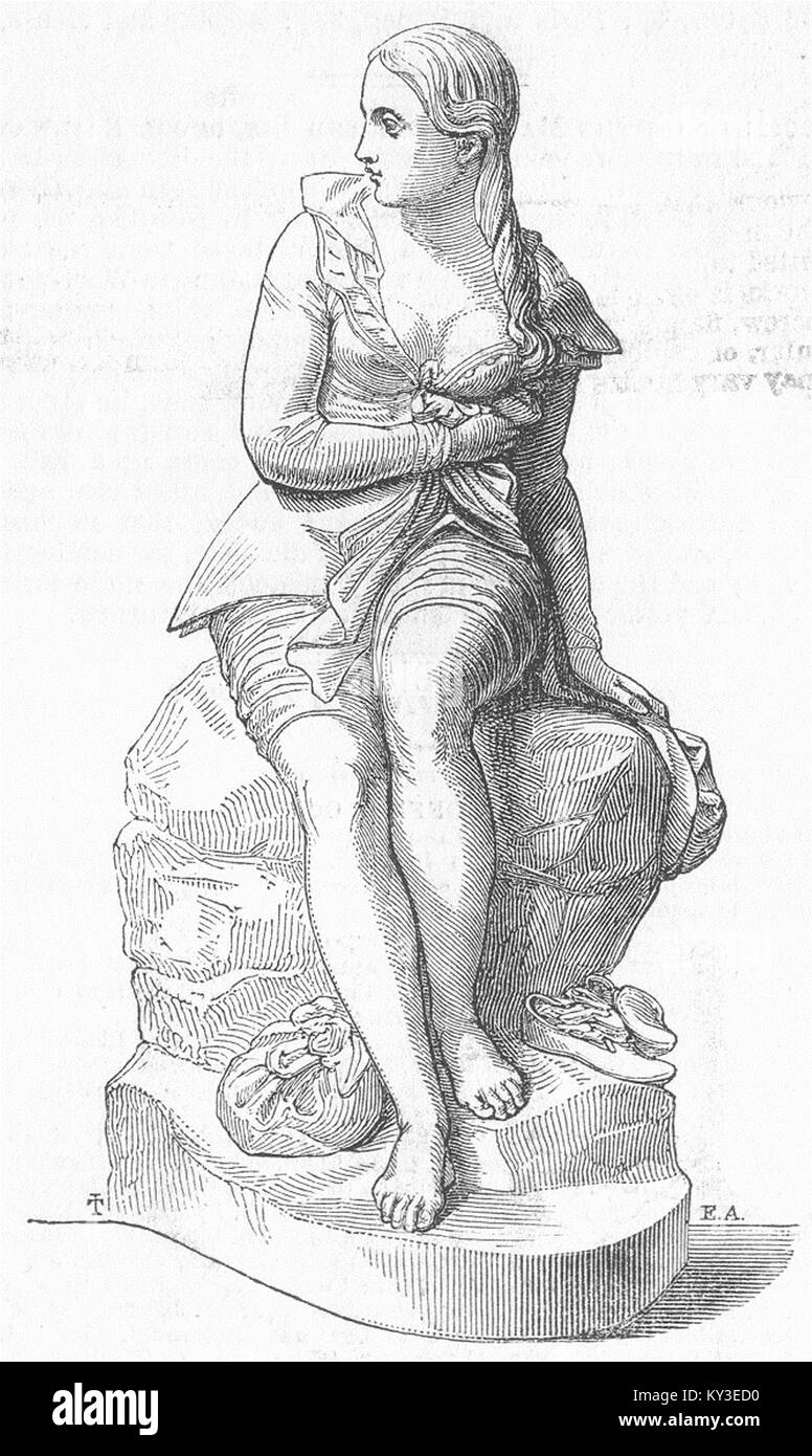 FINE ARTS Statuette of Dorothea, Bell 1847. Illustrated London News Stock Photo