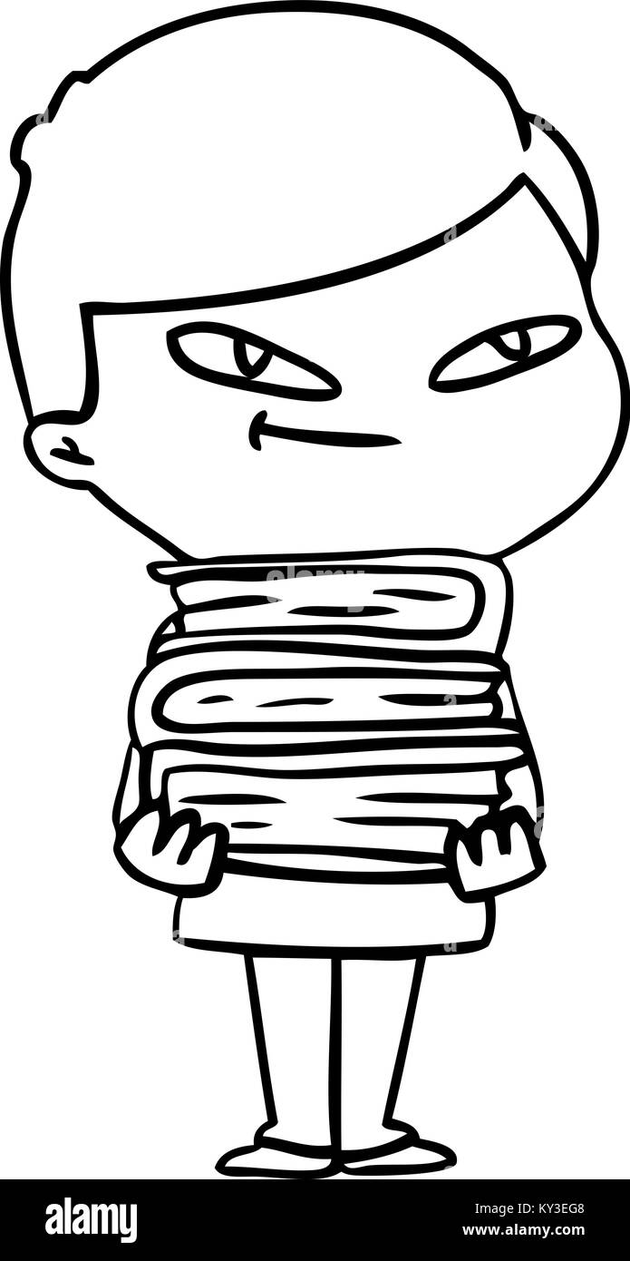Books cartoon Black and White Stock Photos & Images - Alamy