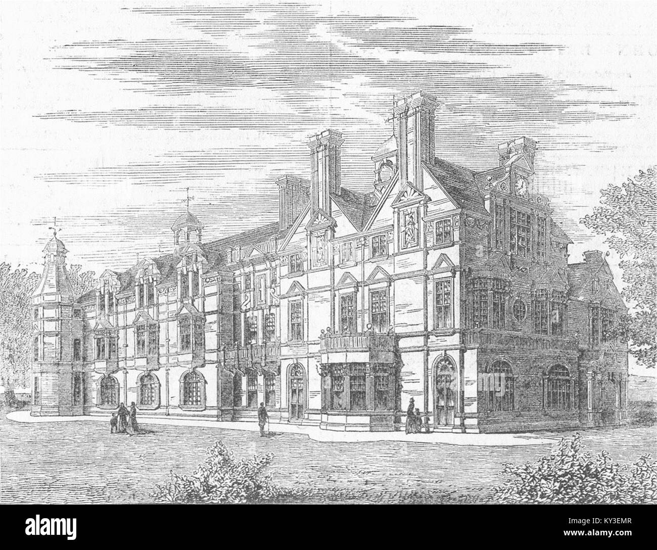 BRIGHTON New hospital for sick children 1881. Illustrated London News Stock Photo