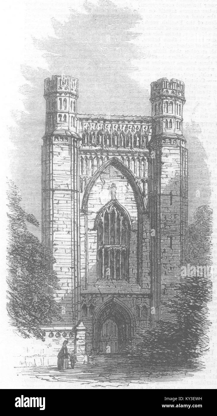 CAMBS Thorney Abbey, Cambridgeshire 1861. Illustrated London News Stock