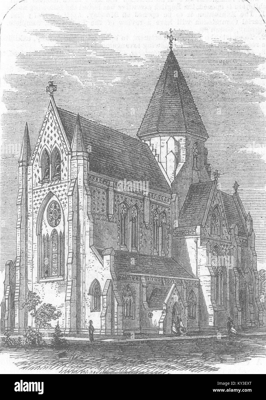 SCOTLAND St Saviours Church, Aberdeen Park, Highbury 1867. Illustrated London News Stock Photo