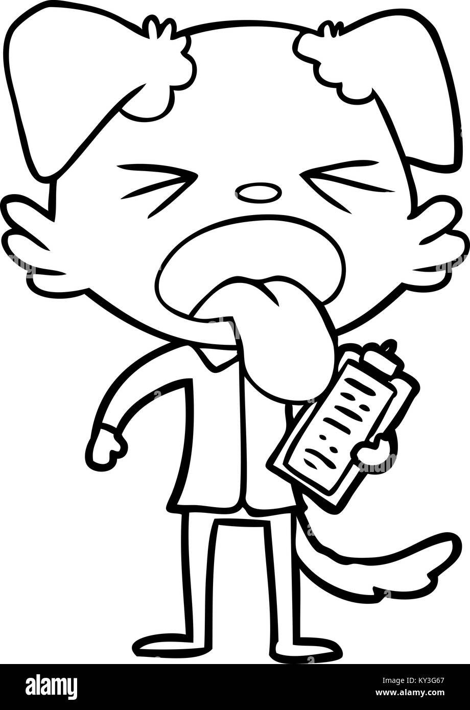 Cartoon Disgusted Dog Stock Vector Image Art Alamy