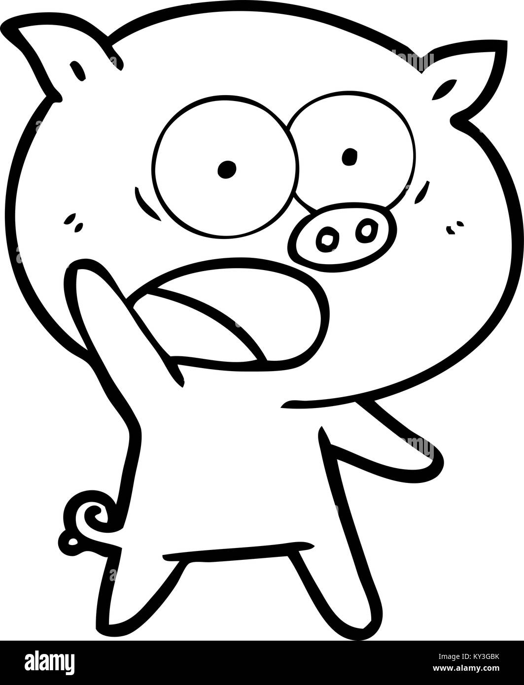 cartoon pig shouting Stock Vector Image & Art Alamy