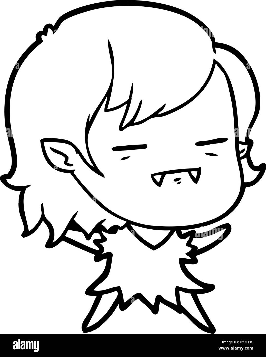 cartoon undead vampire girl Stock Vector Image & Art - Alamy