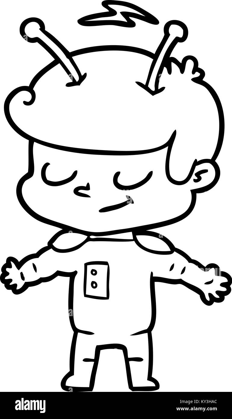 friendly cartoon spaceman Stock Vector Image & Art - Alamy