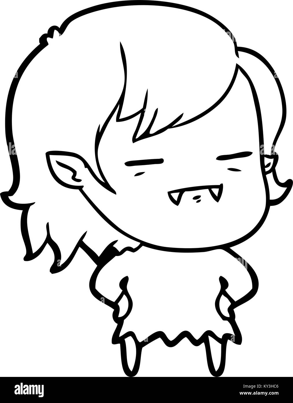 cartoon undead vampire girl Stock Vector Image & Art - Alamy