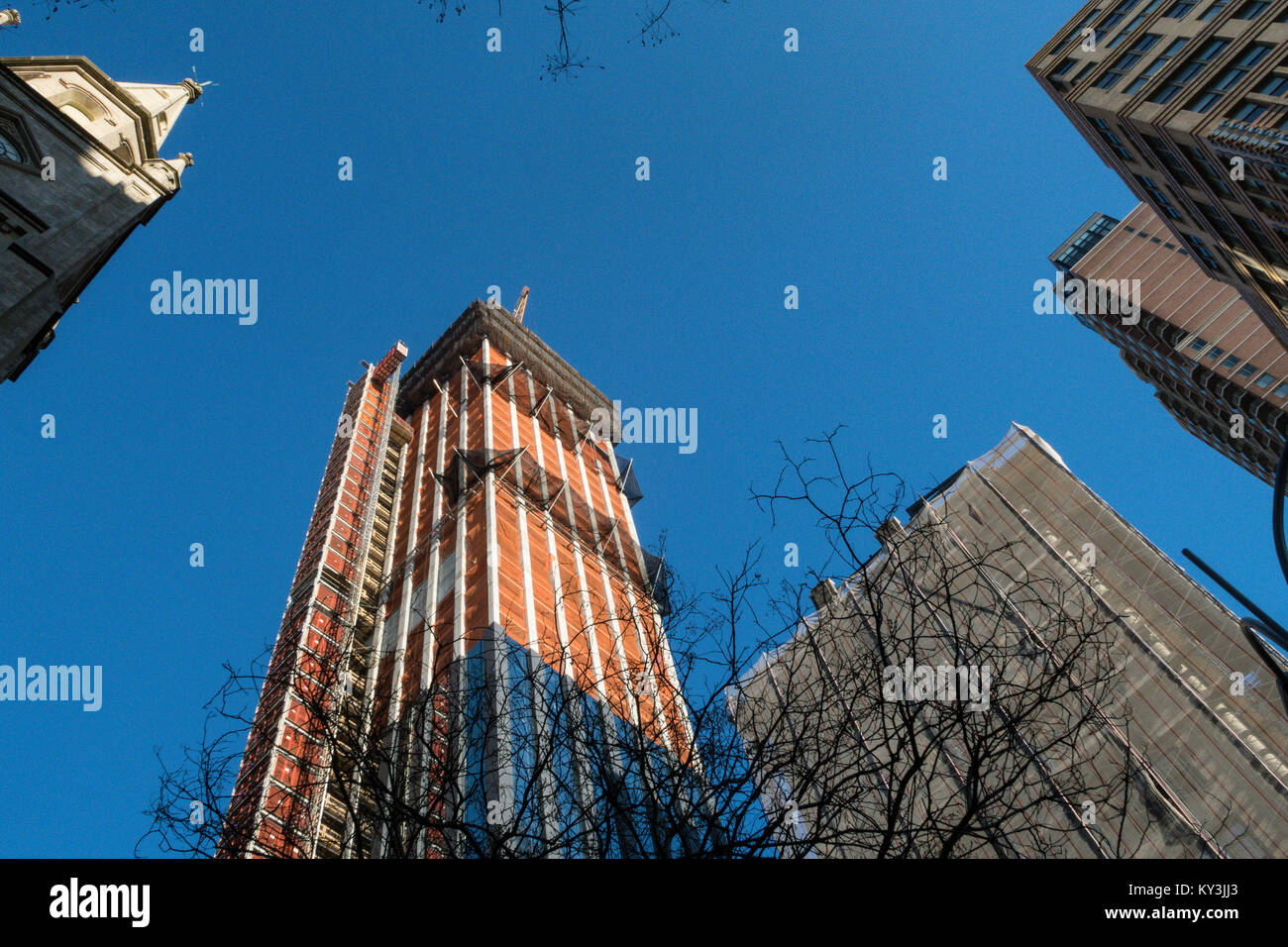 Construction on Fifth Avenue, NYC, USA Stock Photo