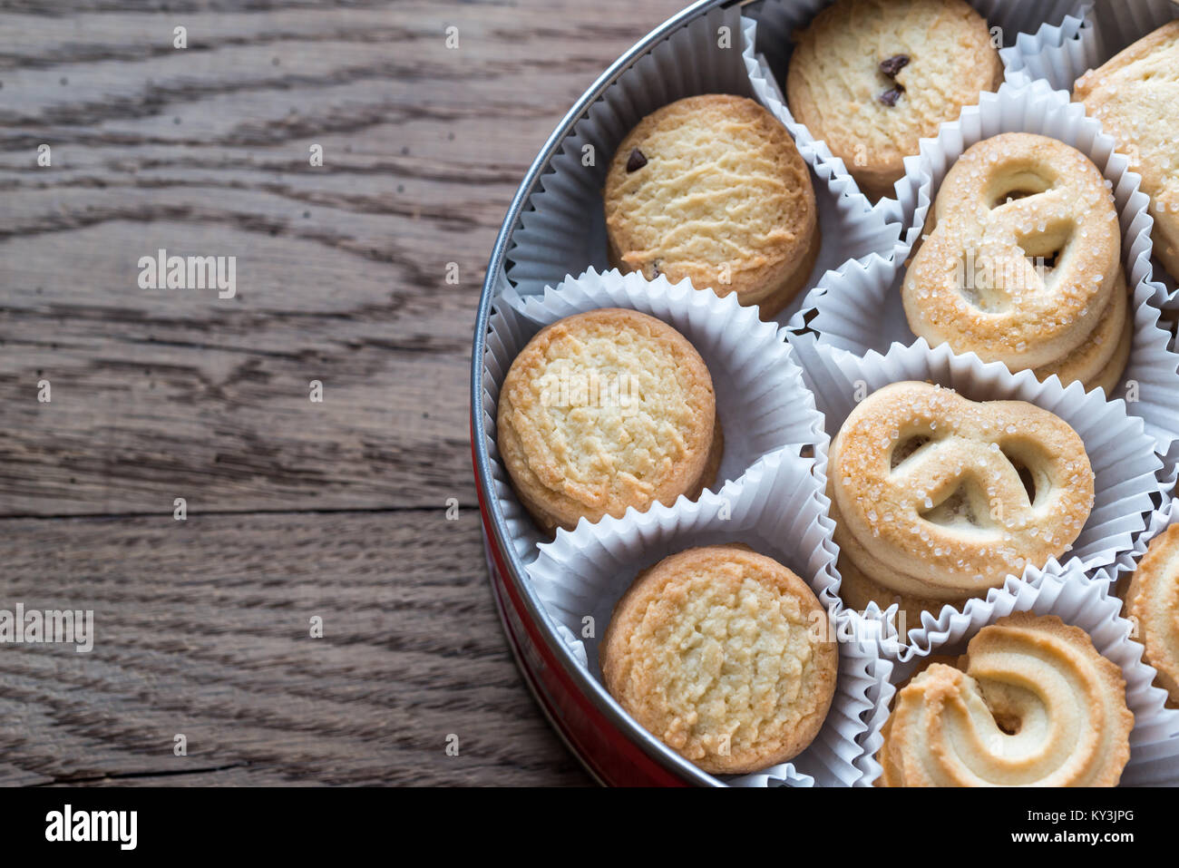 Box of butter cookies Stock Photo Alamy