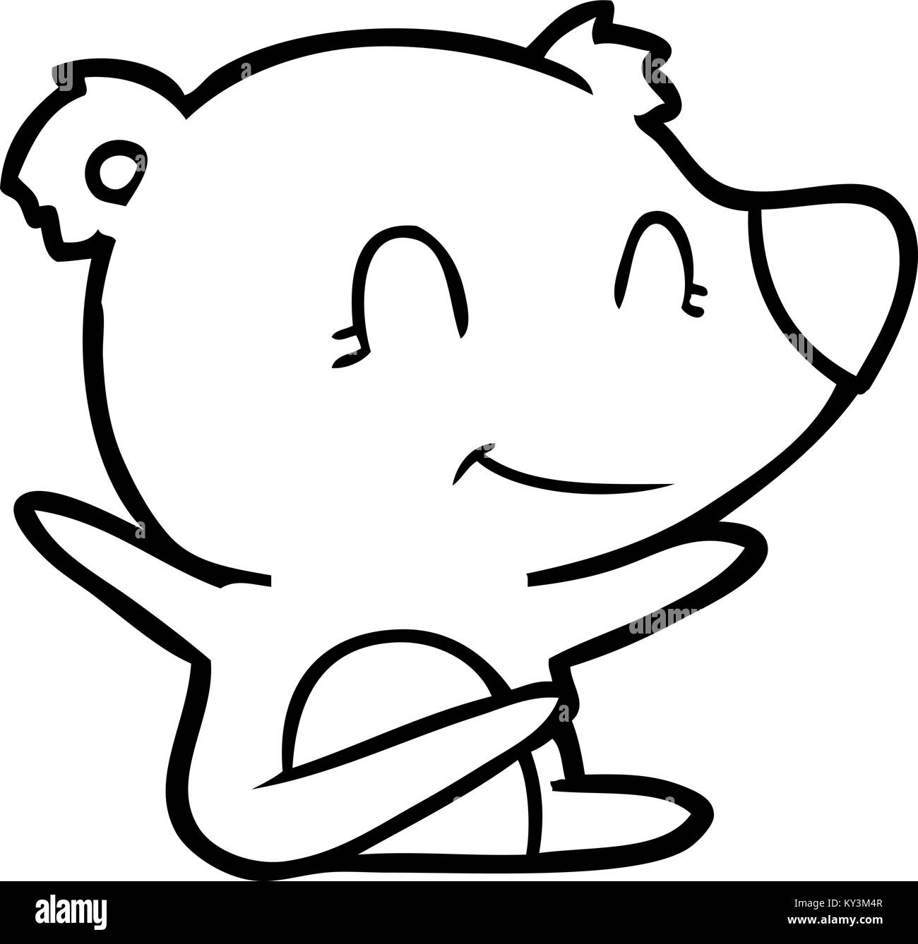 smiling bear cartoon Stock Vector Image & Art - Alamy