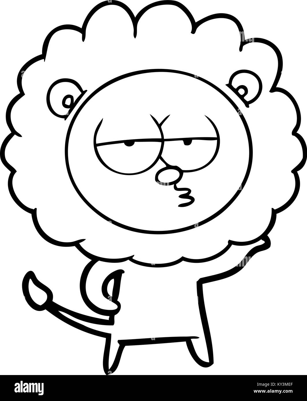 cartoon bored lion Stock Vector Image & Art - Alamy