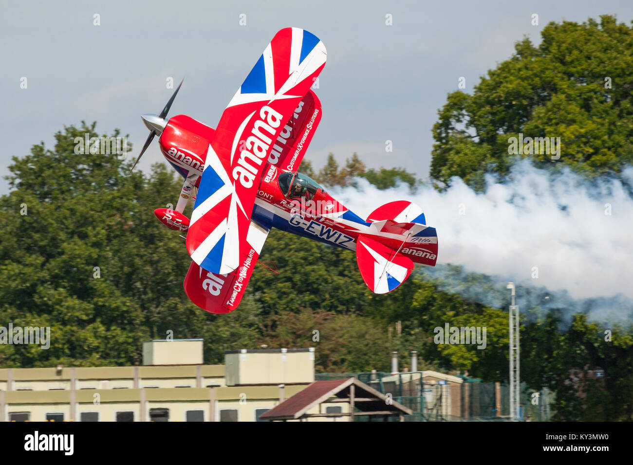 Pitts S2S G-EWIZ at the Wings & Wheels display, Dunsfold, Surrey 2017 Stock Photo