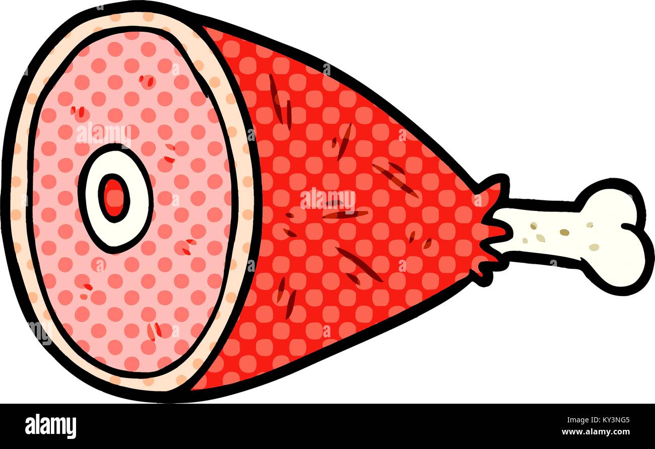 cooked cartoon leg of meat Stock Vector Image & Art - Alamy