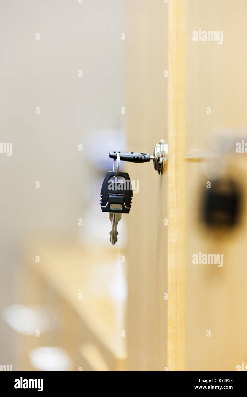 view of a wooden key locker Stock Photo - Alamy