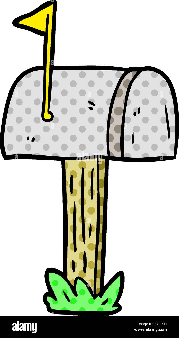 Freehand drawn cartoon post box hi-res stock photography and images - Alamy