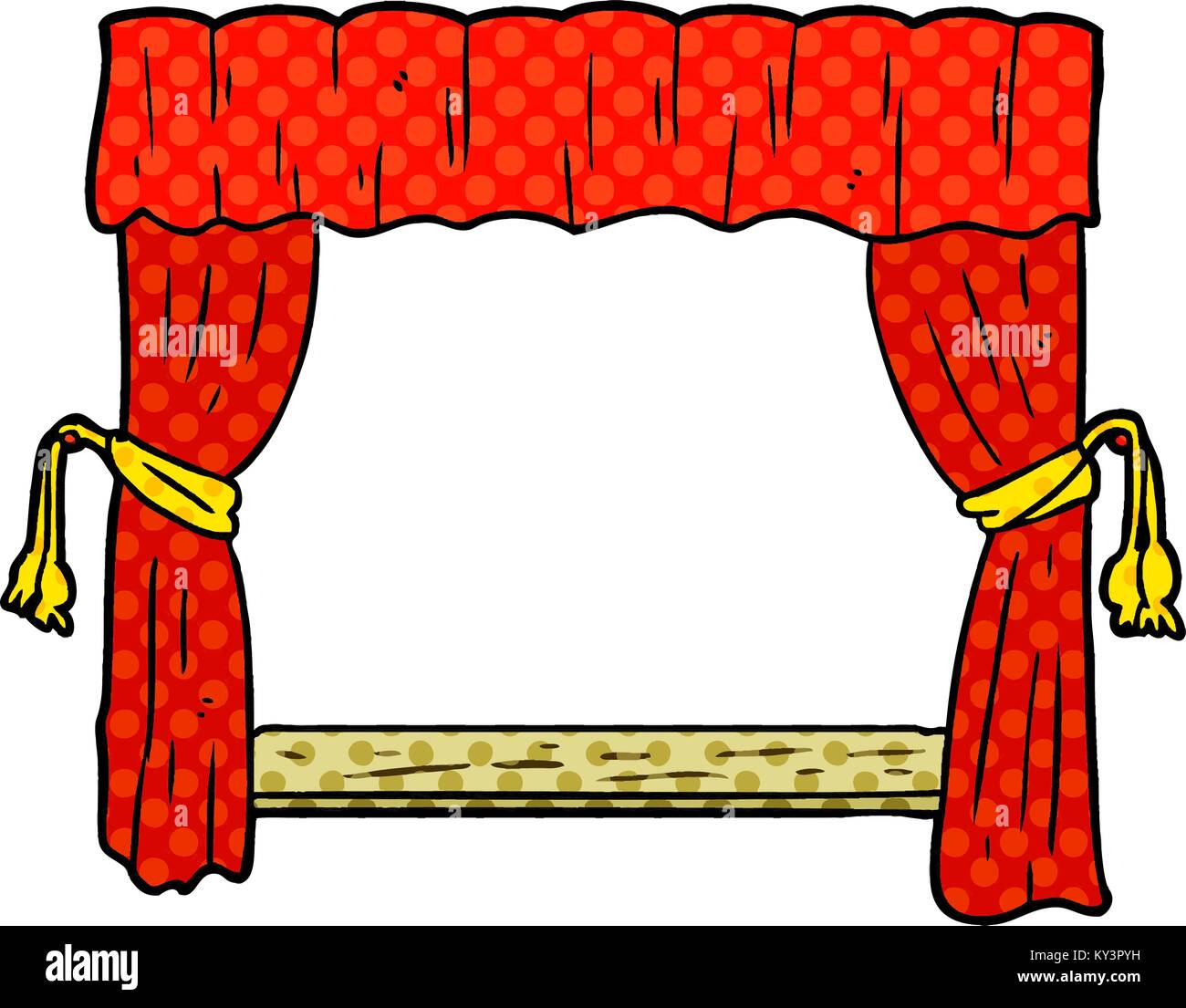 Curtains drawn window Stock Vector Images Alamy