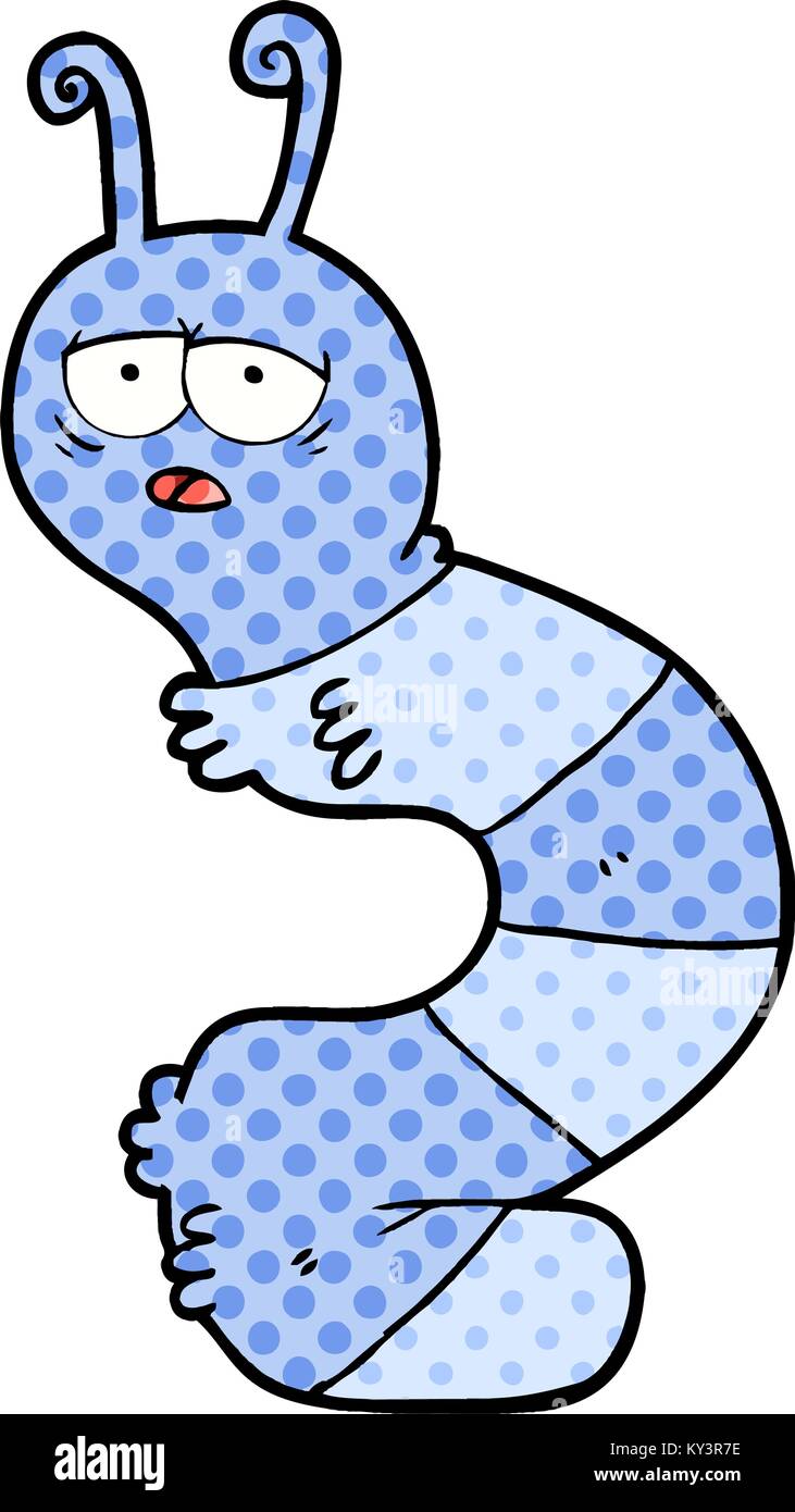 cartoon tired caterpillar Stock Vector Image & Art - Alamy