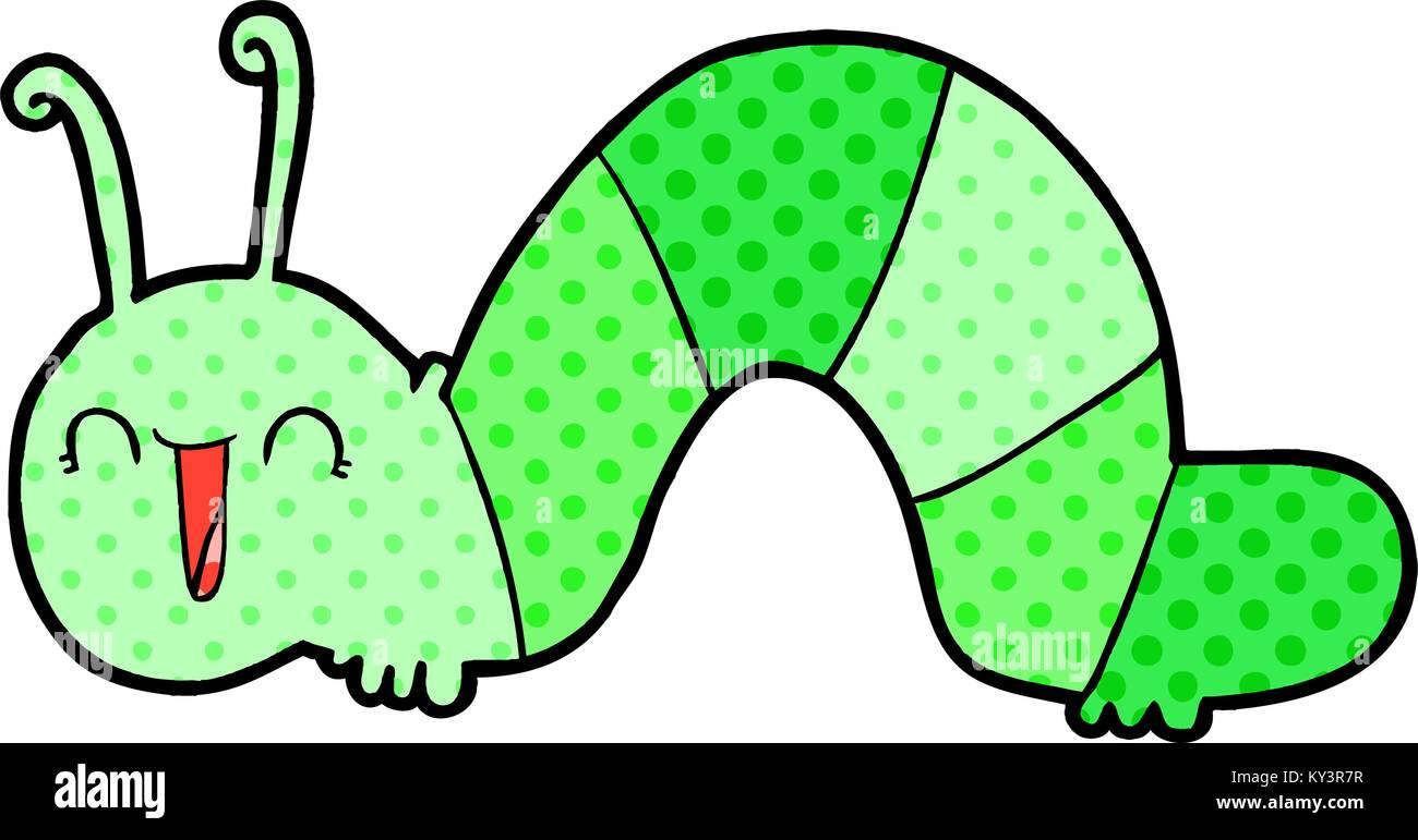cartoon happy caterpillar Stock Vector Image & Art - Alamy