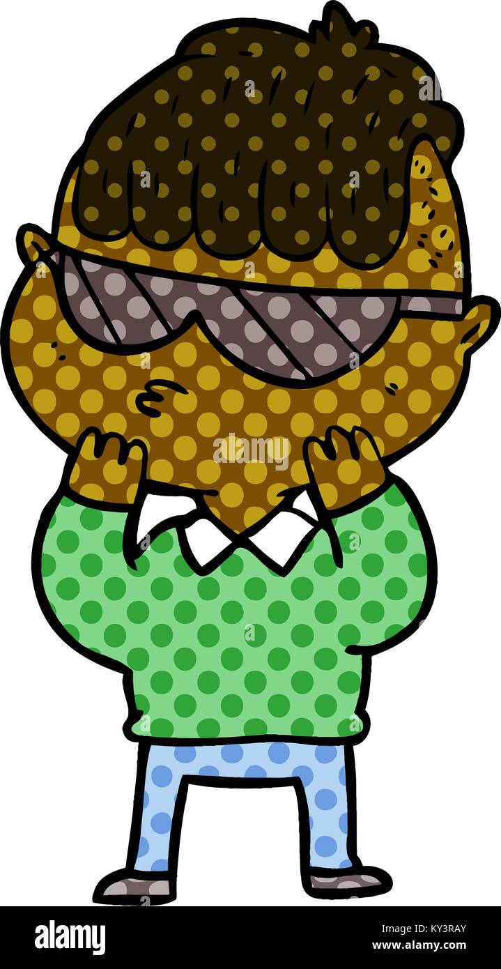 cartoon boy wearing sunglasses Stock Vector Image & Art Alamy