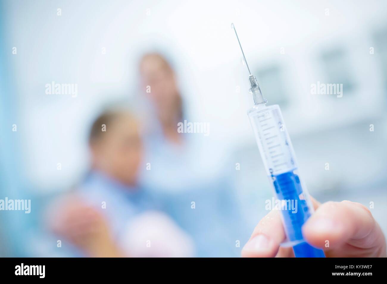 Injection, close up. Stock Photo