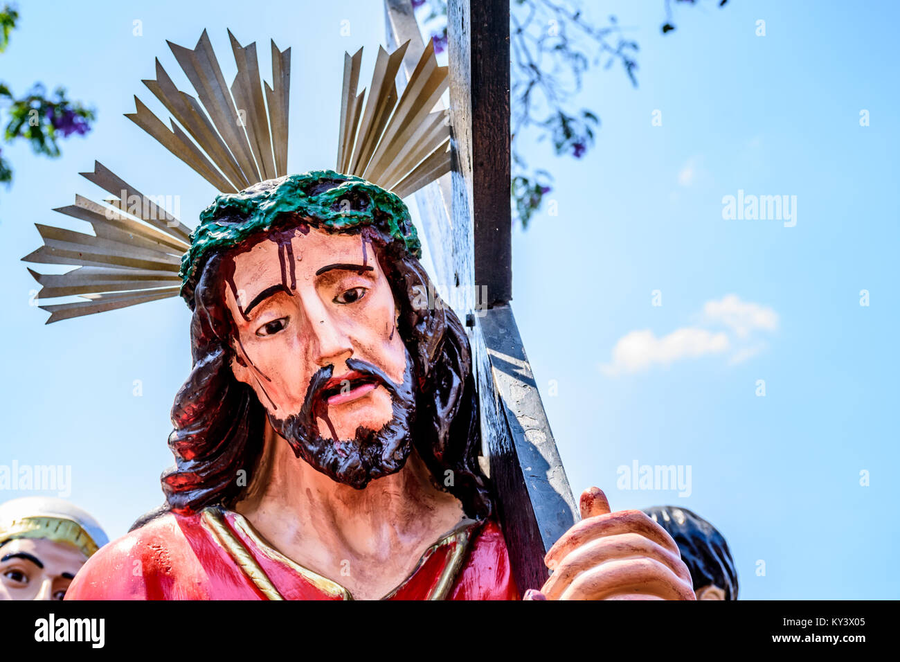 Statue Of Crucifixion Jesus Holy Week Stock Photos