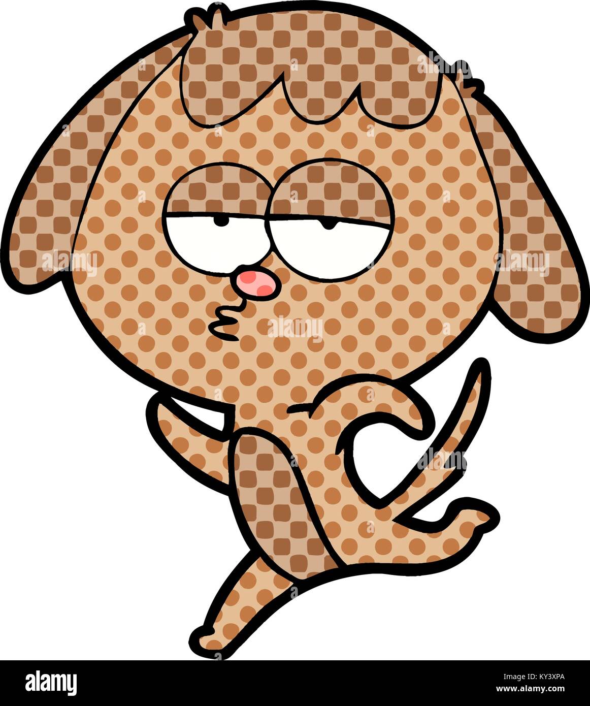 cartoon bored dog running Stock Vector Image & Art - Alamy