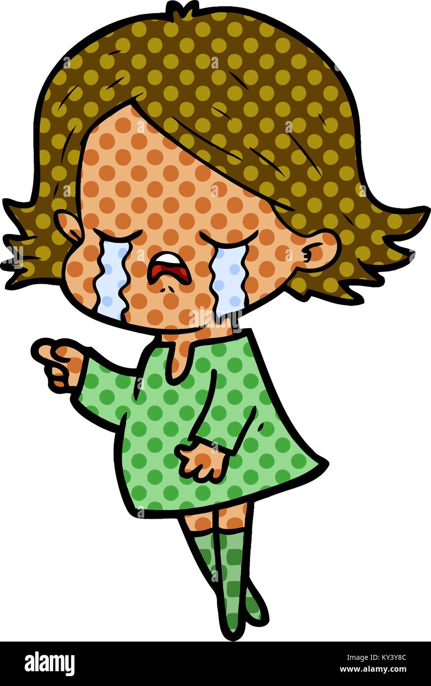 cartoon girl crying Stock Vector Image & Art Alamy