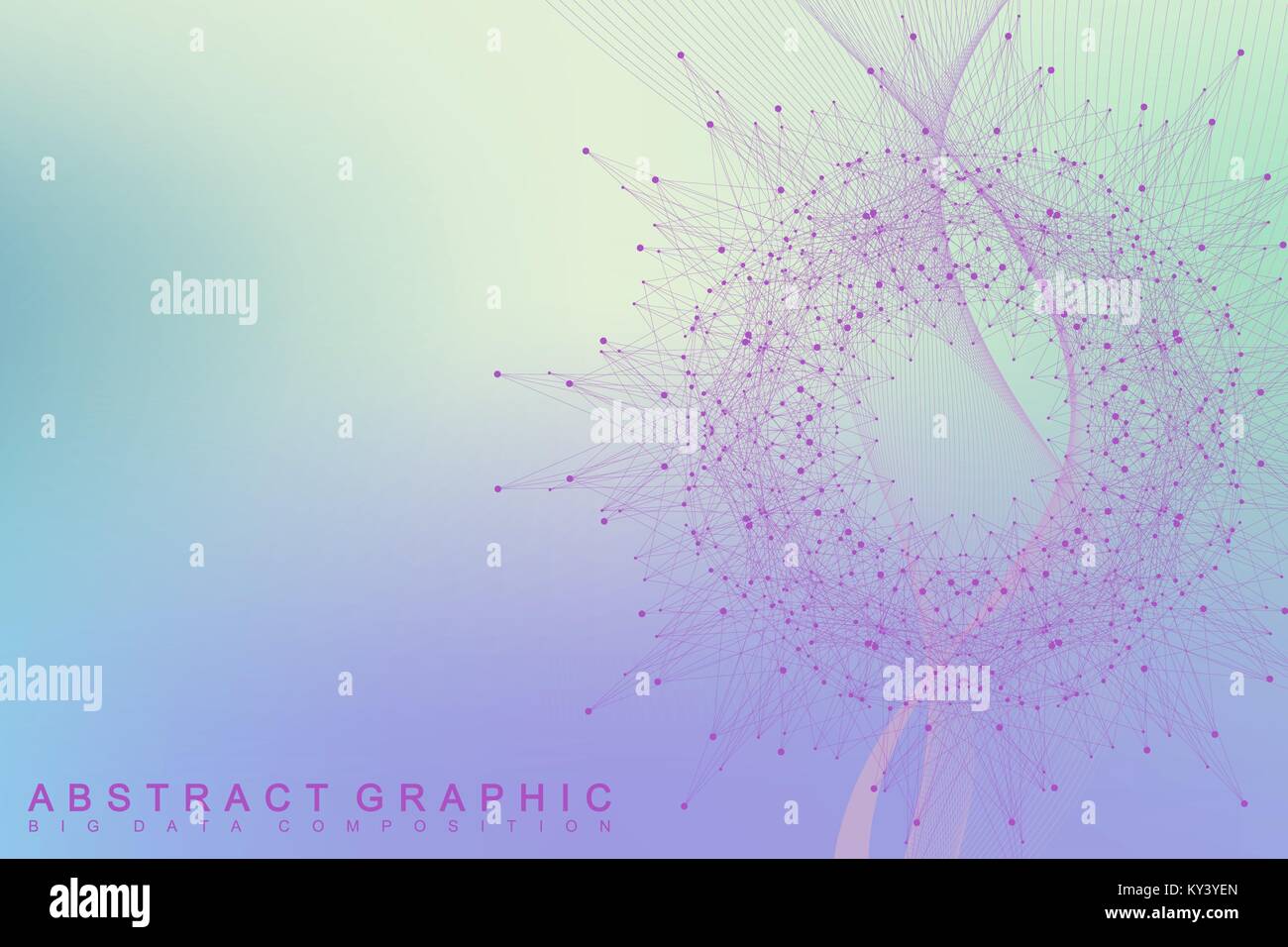 Global network connection. Network and big data visualization ...