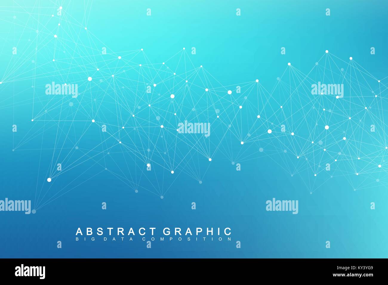 Global network connection. Network and big data visualization ...