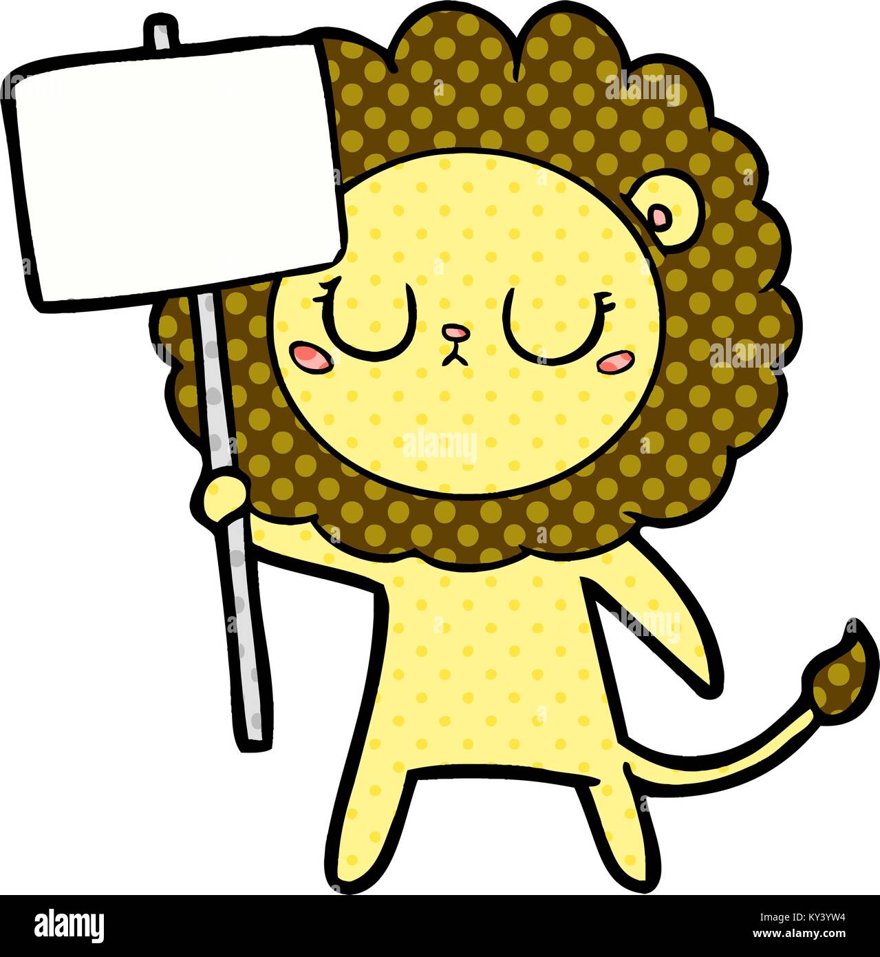 Lion Sign Cartoon Funny lion cartoon blank sign hi-res stock photography and images - Alamy