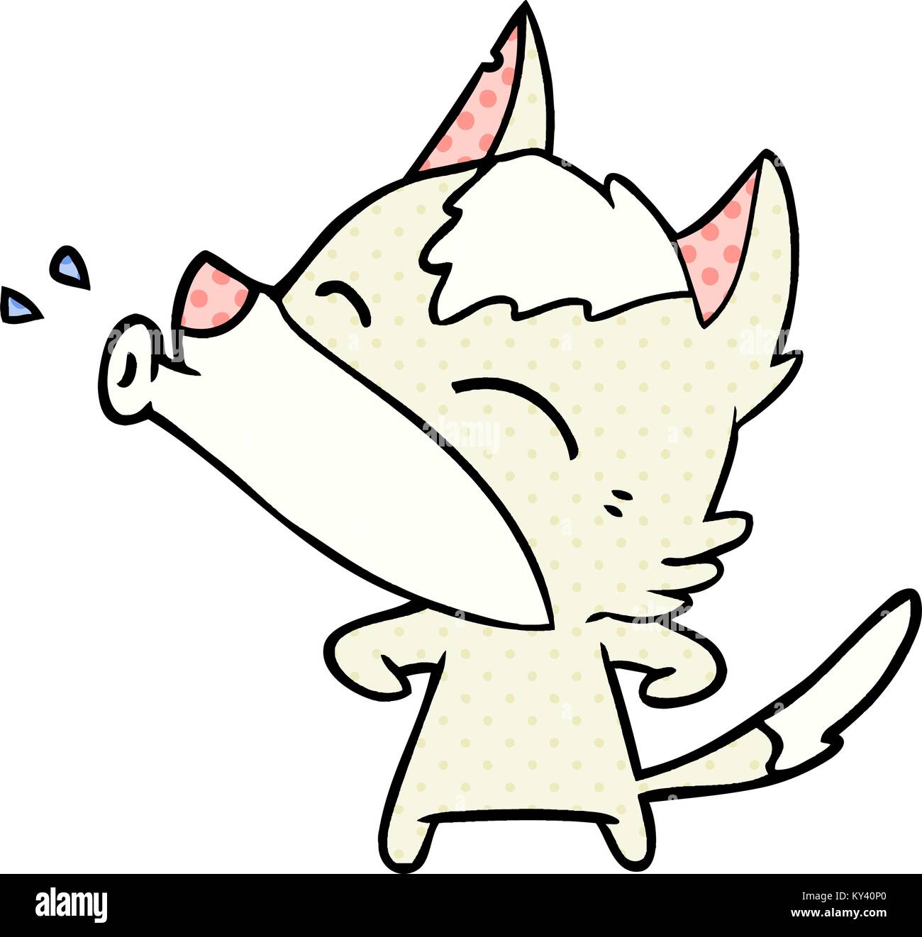 howling wolf cartoon Stock Vector Image & Art - Alamy