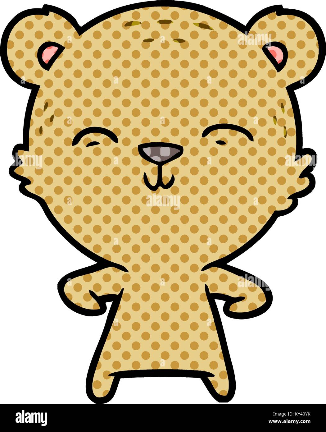 happy cartoon bear Stock Vector Image & Art - Alamy