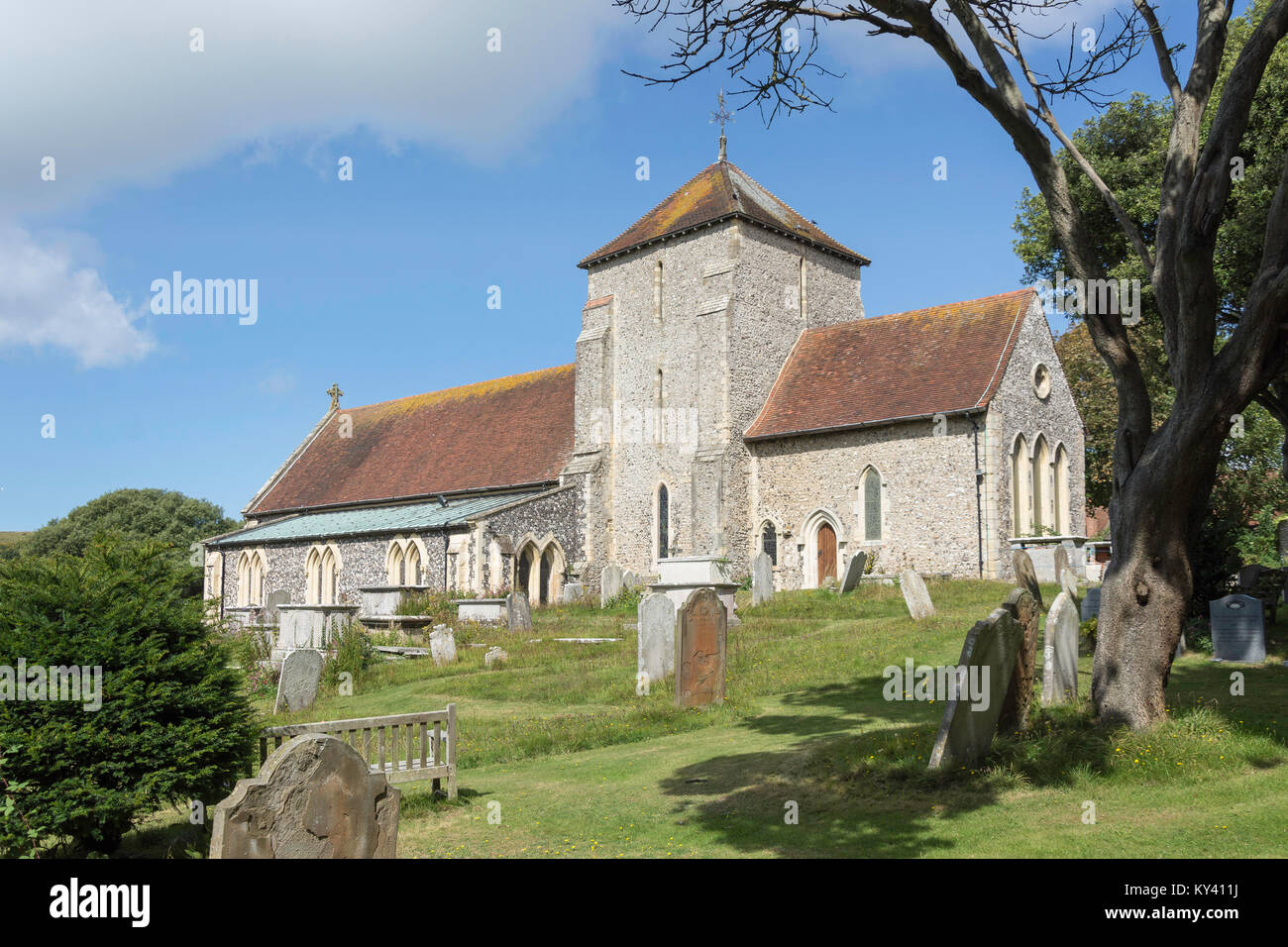 The Parish Church of Rottingdean, The Green, Rottingdean, East Sussex, England, United Kingdom Stock Photo