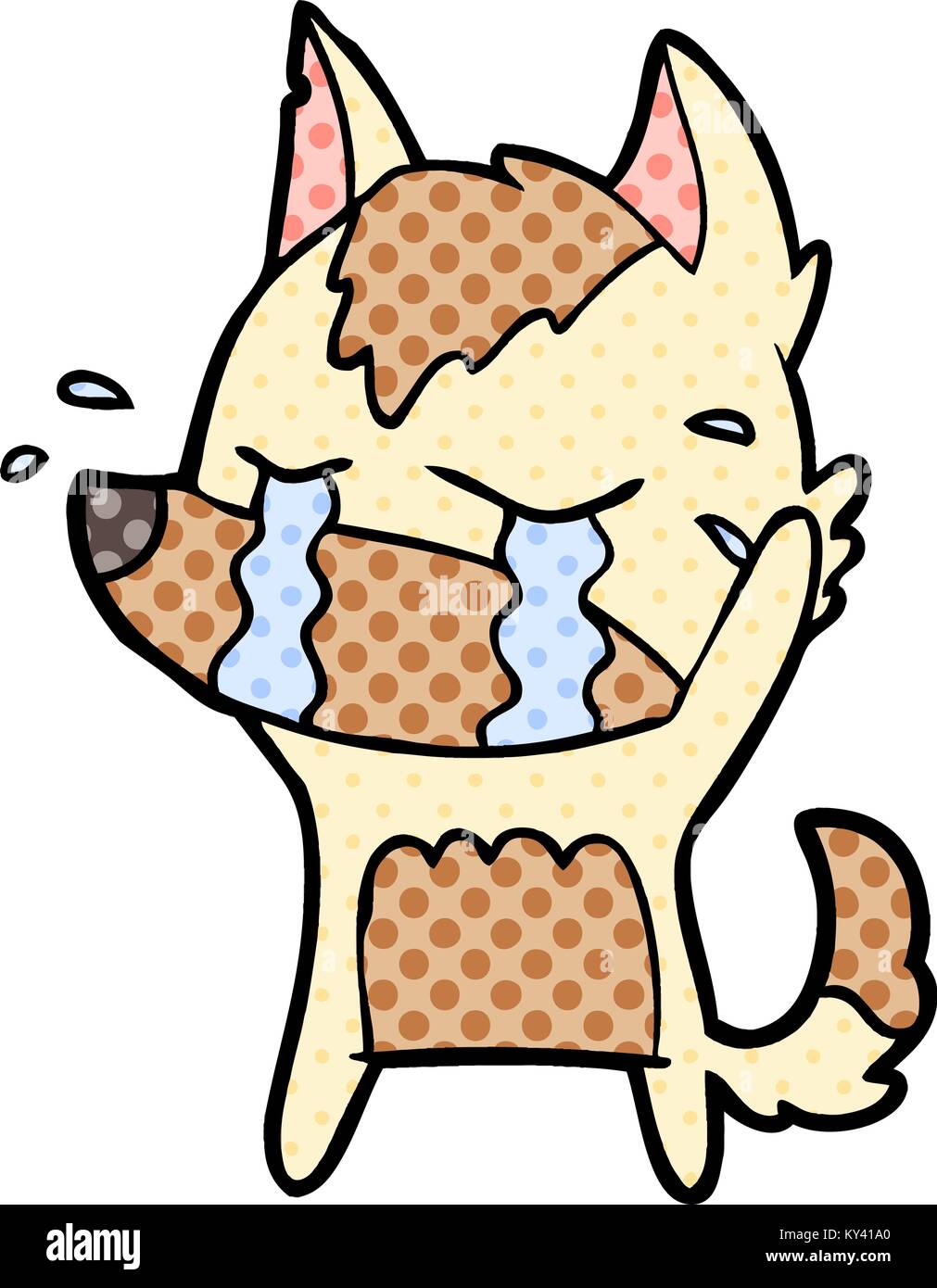 cartoon crying wolf Stock Vector Image & Art Alamy