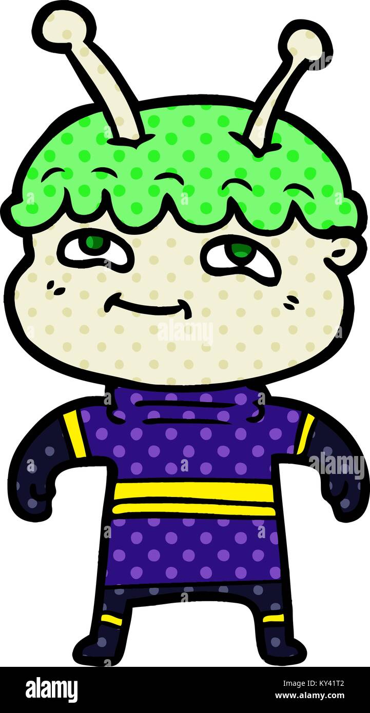 friendly cartoon spaceman Stock Vector Image & Art - Alamy