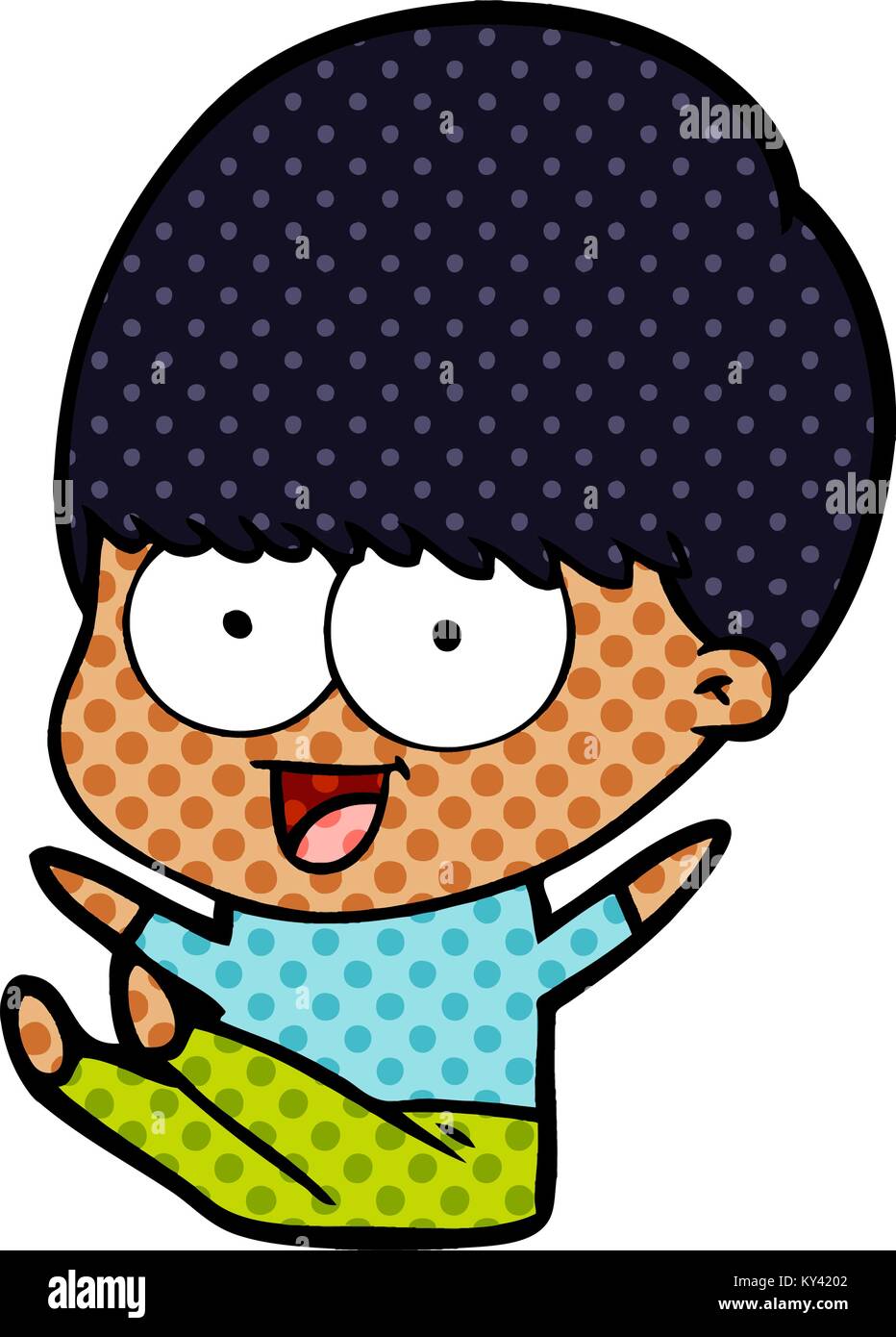 happy cartoon boy Stock Vector Image & Art - Alamy