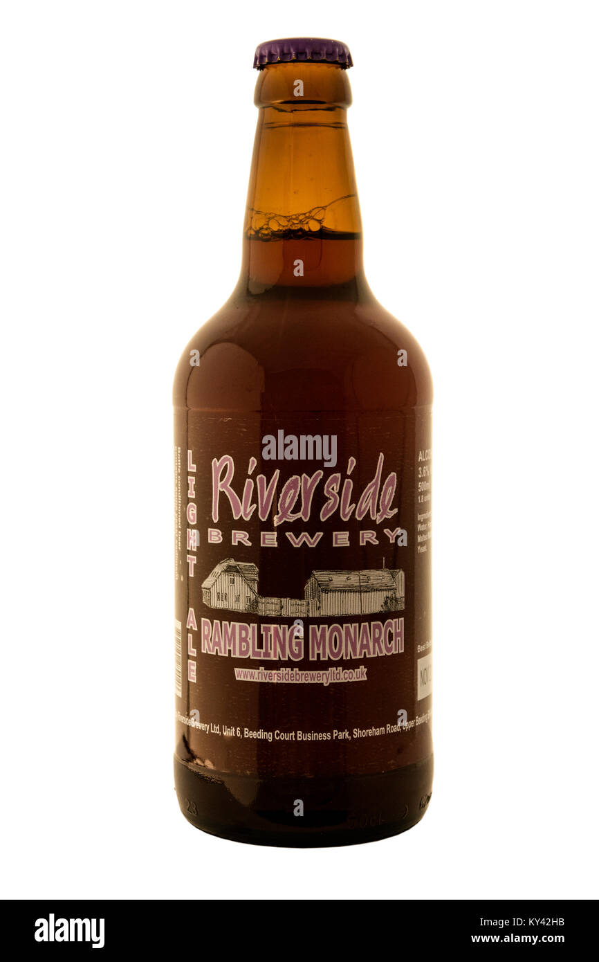 Riverside Brewery - Rambling Monarch Bottled Beer. Stock Photo