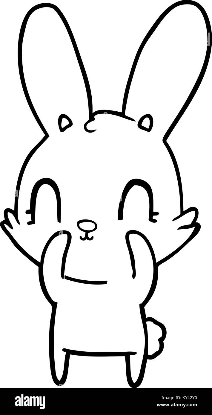 cute cartoon rabbit Stock Vector Image & Art - Alamy