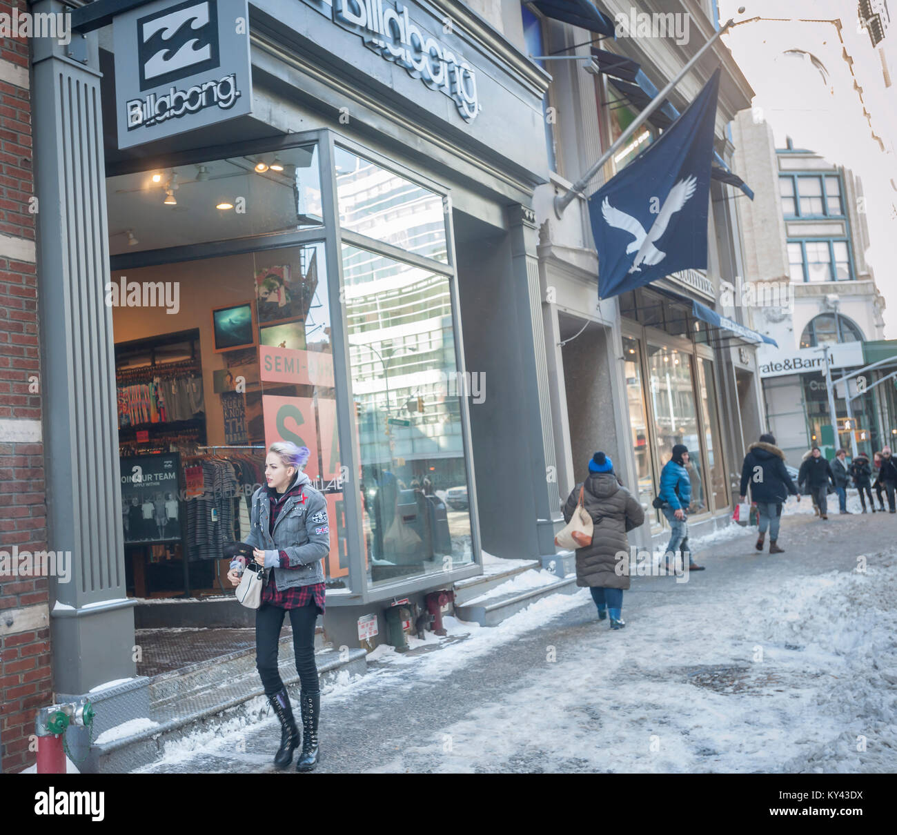 The Billabong store in Soho in New York on Friday, January 5, 2018 Stock  Photo - Alamy