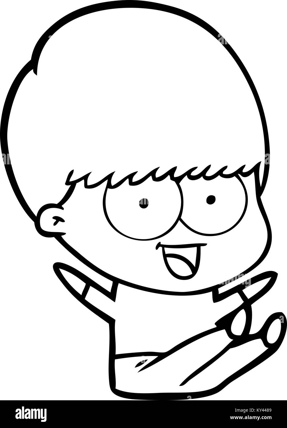 happy cartoon boy Stock Vector Image & Art - Alamy