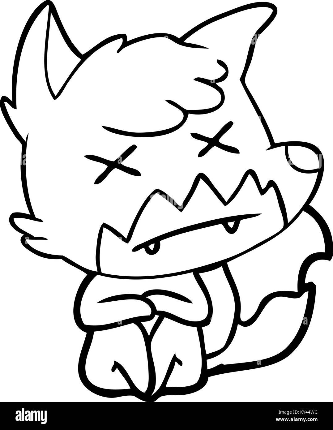 cartoon dead fox Stock Vector Image & Art - Alamy