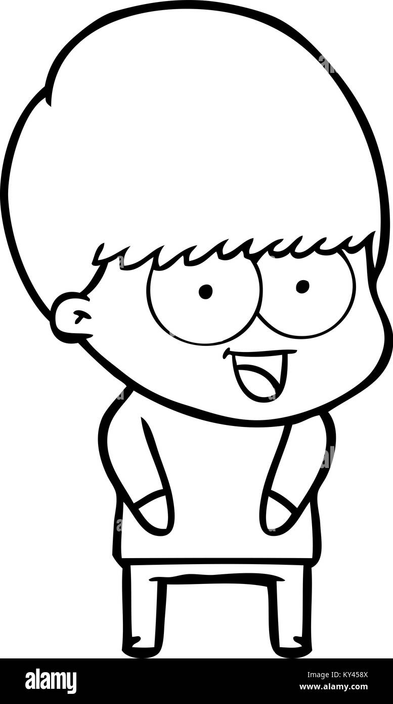 happy cartoon boy Stock Vector Image & Art - Alamy