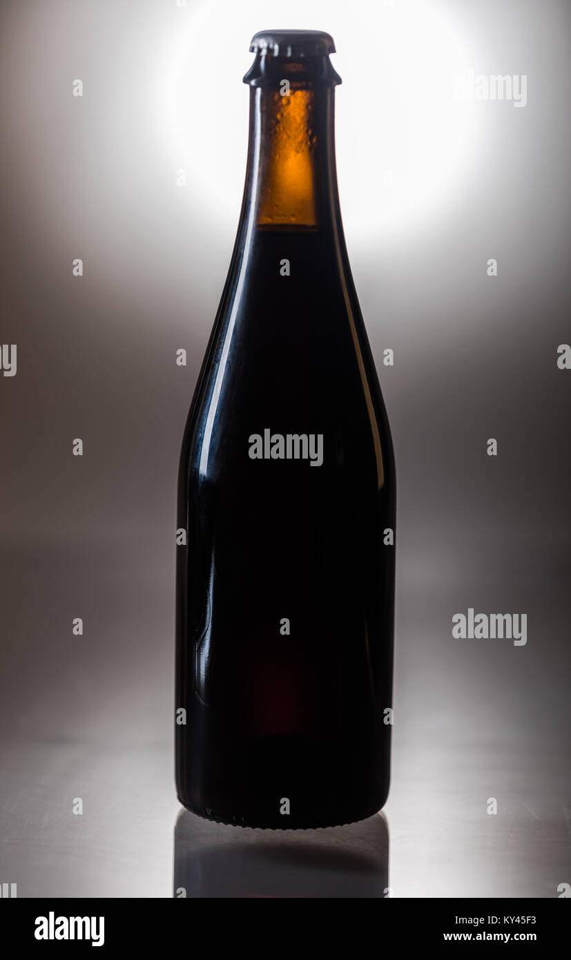 Homebrew Fruit Beer over Bright Grey Background Stock Photo Alamy