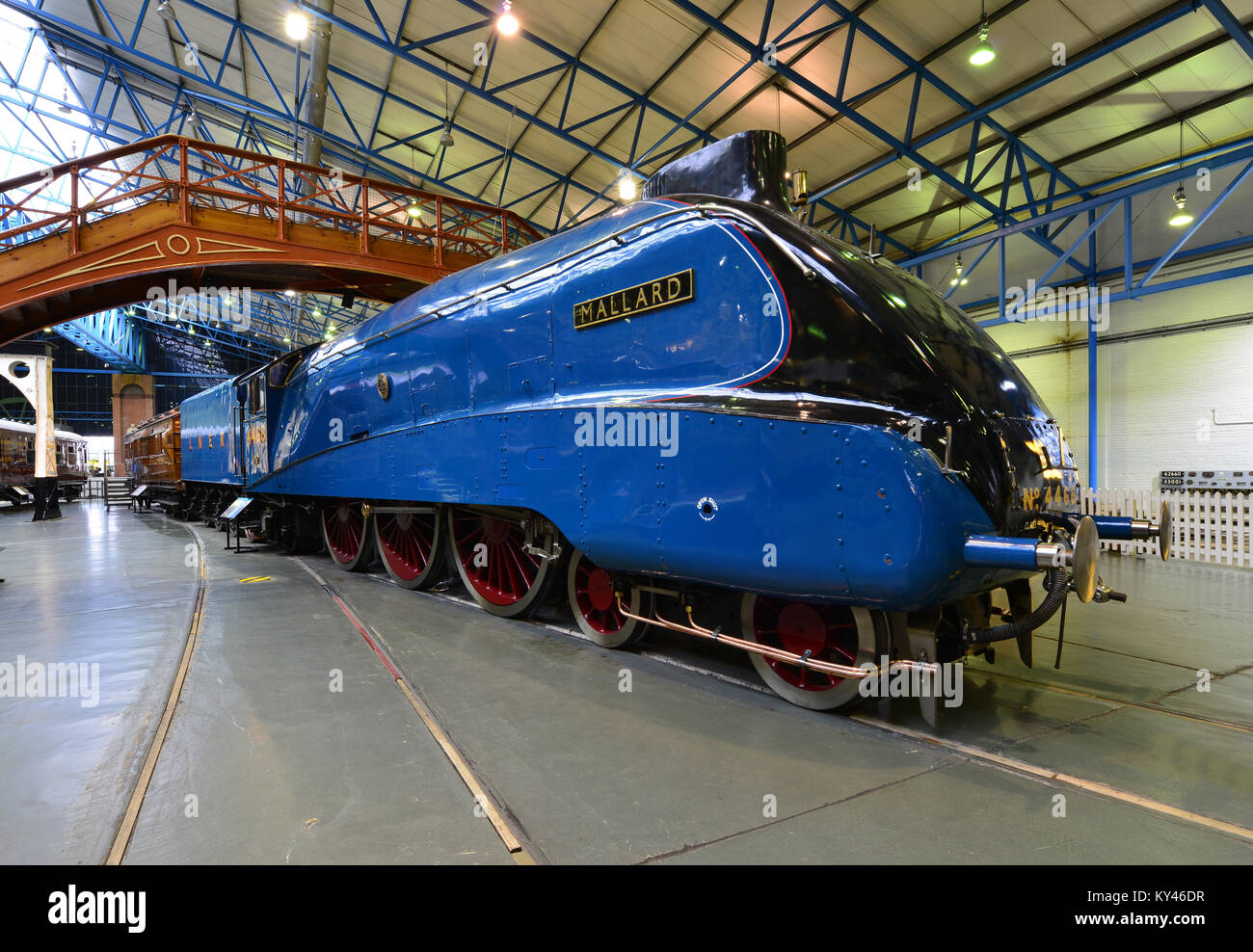 Mallard the record breaking locomotive Stock Photo