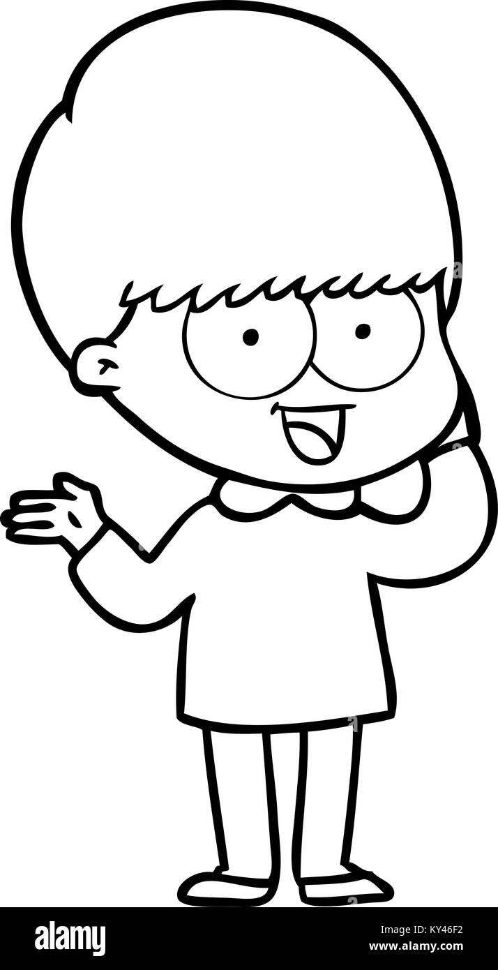 happy cartoon boy Stock Vector Image & Art - Alamy