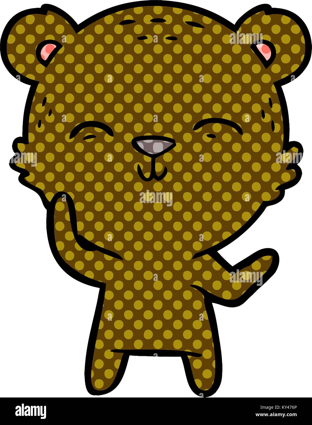 happy cartoon bear Stock Vector Image & Art - Alamy