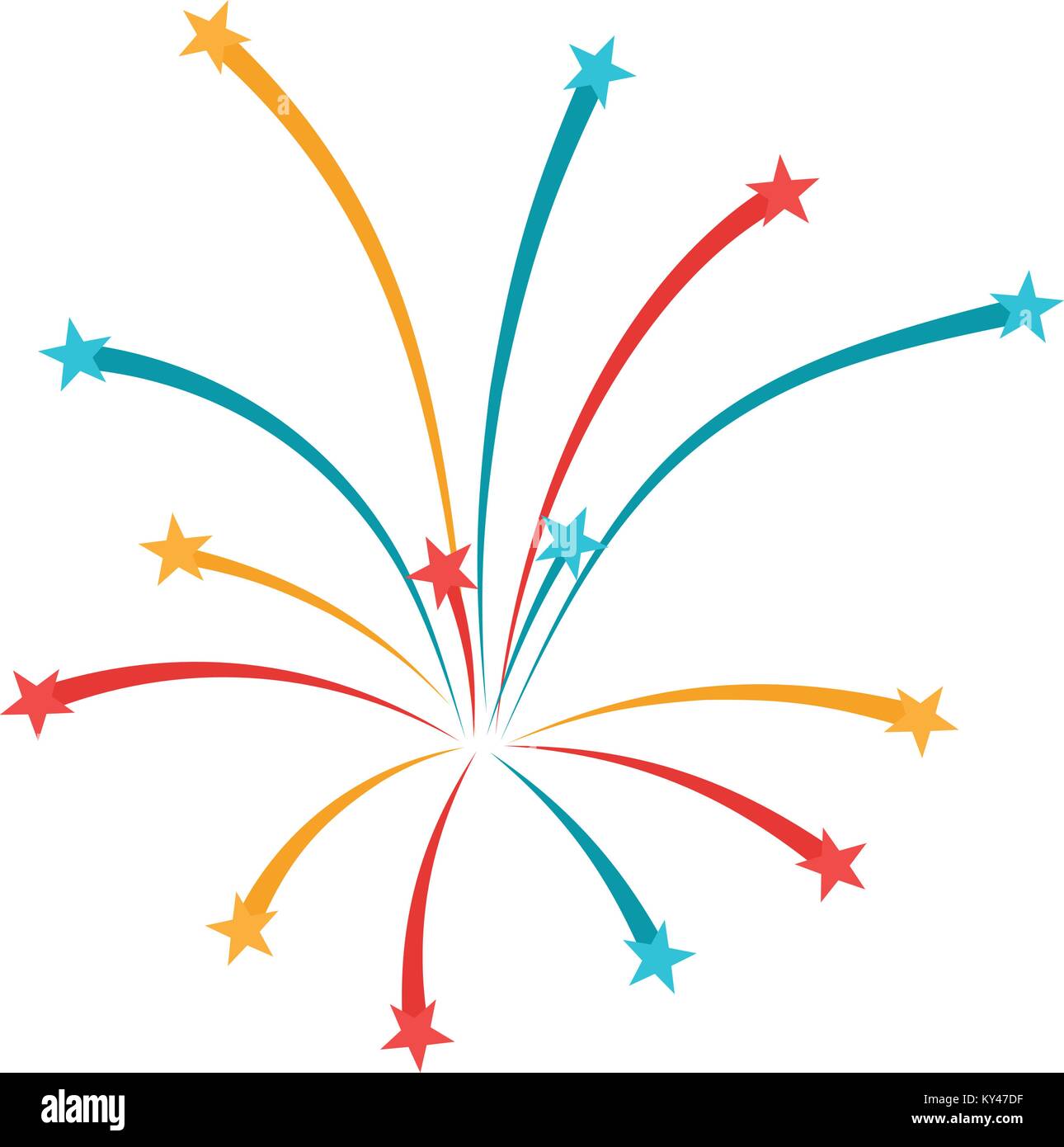 Fireworks icon. Flat color design. Vector illustration Stock Vector Image &  Art - Alamy